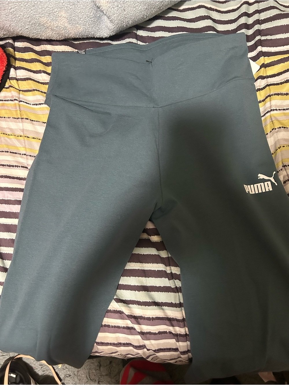 Puma Womens High-Waist Green Active Leggings